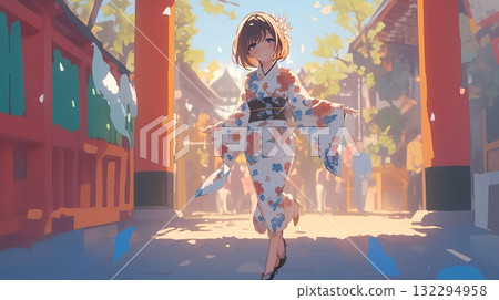 Yukata woman Yukata woman 132294958