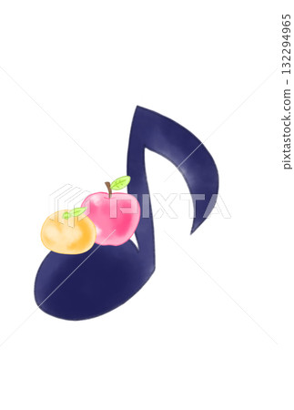 Musical notes with fruits 132294965