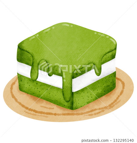 Matcha Jam Cake Square 132295140