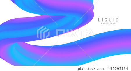Pastel liquid wave background. Modern abstract design vector. 132295184
