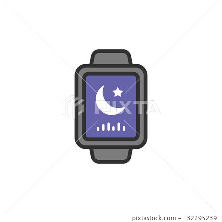 Sleep app smartwatch icon illustration 132295239