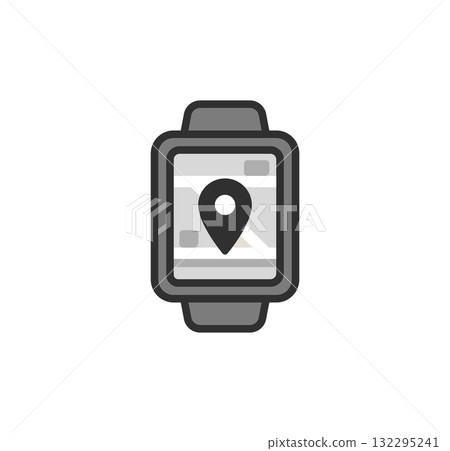 Map app smartwatch icon illustration 132295241