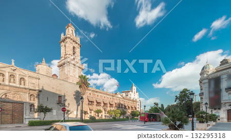 Plaza Tetuan timelapse hyperlapse with the Santo Domingo Convent in Valencia, Spain Plaza Tetuan timelapse hyperlapse with the Santo Domingo Convent in Valencia, Spain 132295318