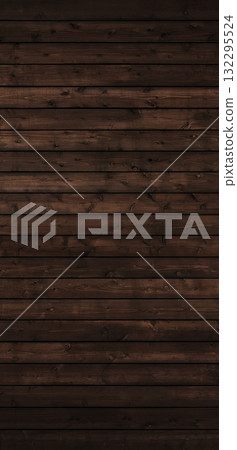 Background image of a dark brown vertical wooden fence with grain Background image of a dark brown vertical wooden fence with grain 132295524