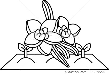 A drawing of a flower garden with a bunch of flowers and some plants A drawing of a flower garden with a bunch of flowers and some plants 132295580