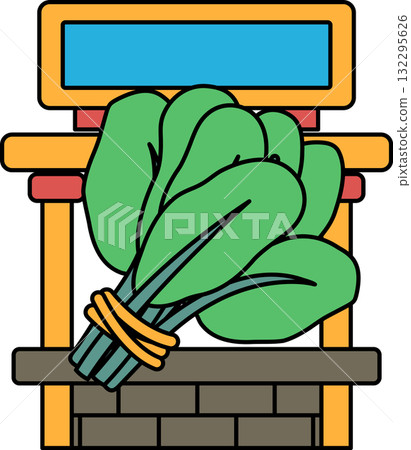 A white and black drawing of a person holding a bunch of greens A white and black drawing of a person holding a bunch of greens 132295626