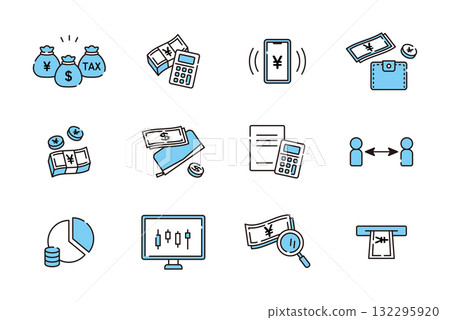 Business icon set 132295920