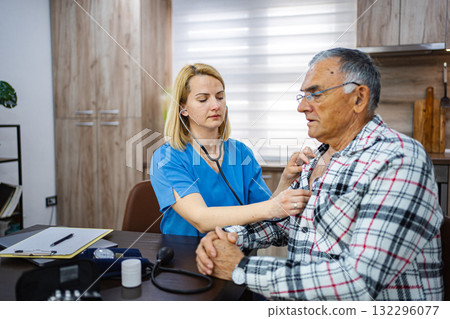 Healthcare checkup in a cozy clinic setting Healthcare checkup in a cozy clinic setting 132296077