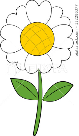 White flower with two petals, leaves and stem Svg White flower with two petals, leaves and stem Svg 132296377