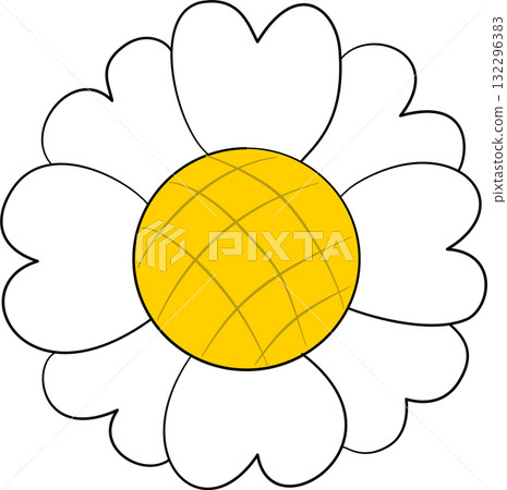 White flower with double petals White flower with double petals 132296383