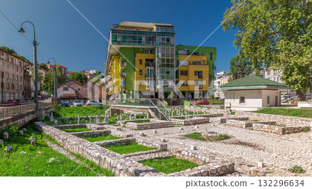 Stari Grad ruins and Bakr-babina mosque in Sarajevo timelapse hyperlapse. Bosnia and Herzegovina Stari Grad ruins and Bakr-babina mosque in Sarajevo timelapse hyperlapse. Bosnia and Herzegovina 132296634