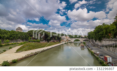isola tiberina timelapse hyperlapse is the biggest island of tibera river in rome. isola tiberina timelapse hyperlapse is the biggest island of tibera river in rome. 132296807