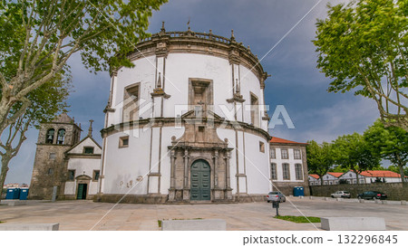 Monastery da Serra do Pilar in Vila Nova de Gaia timelapse hyperlapse, Portugal. Monastery da Serra do Pilar in Vila Nova de Gaia timelapse hyperlapse, Portugal. 132296845