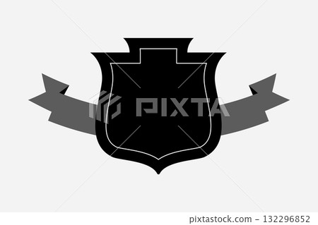 Badge Design featuring a sophisticated Ribbon to symbolize accomplishment 132296852