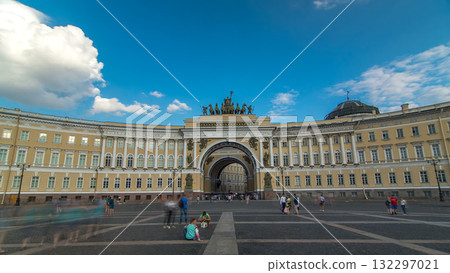 The General Staff building timelapse hyperlapse - a historic building, is located on the Palace Square in St. Petersburg. The General Staff building timelapse hyperlapse - a historic building, is located on the Palace Square in St. Petersburg. 132297021