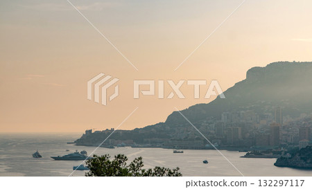 Cityscape timelapse of Monte Carlo, Monaco during summer sunset. Cityscape timelapse of Monte Carlo, Monaco during summer sunset. 132297117