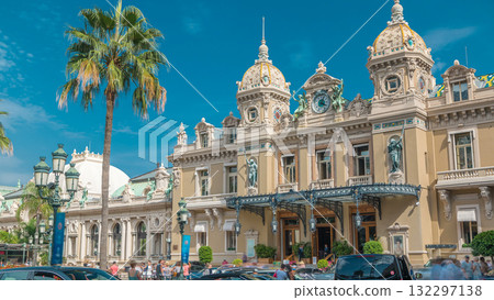 Grand Casino in Monte Carlo timelapse, Monaco. historical building Grand Casino in Monte Carlo timelapse, Monaco. historical building 132297138