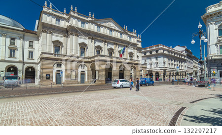 Main concert hall of Teatro alla Scala, an opera house timelapse hyperlapse in Milan, Italy. Main concert hall of Teatro alla Scala, an opera house timelapse hyperlapse in Milan, Italy. 132297217