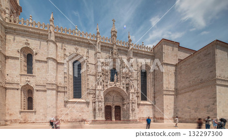 Mosteiro dos Jeronimos, located in the Belem district timelapse hyperlapse of Lisbon, Portugal. 132297300
