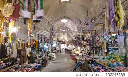 The colorful souk in the old city of Jerusalem Israel timelapse hyperlapse The colorful souk in the old city of Jerusalem Israel timelapse hyperlapse 132297589