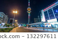 The Liberation Tower timelapse hyperlapse in Kuwait City illuminated at night. Kuwait, Middle East 132297611