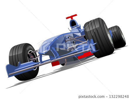 Vector formula 1 race car isolated 132298248