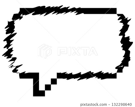 Cyberpunk glitch style speech bubble black Cyberpunk glitch style speech bubble black 132298640