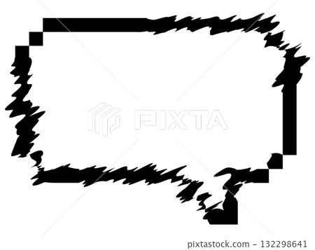 Cyberpunk glitch style speech bubble black Cyberpunk glitch style speech bubble black 132298641