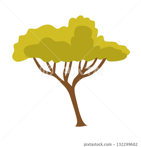 Tree. Eco concept of nature plant. Garden botanical element. Vector flat green tree icon isolated on white background Tree. Eco concept of nature plant. Garden botanical element. Vector flat green tree icon isolated on white background 132299682