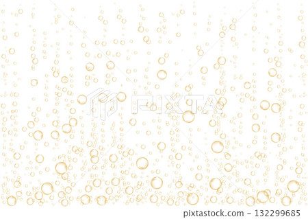 Underwater fizzing air bubbles., cold orange juice. 132299685