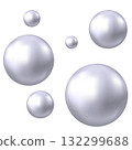 Chrome, silver or aluminum  3d sphere. 132299688