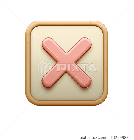 Visual representation of a decorative close button in a digital interface design Visual representation of a decorative close button in a digital interface design 132299884