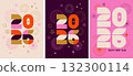 Colorful geometric New Year 2026 banner 132300114