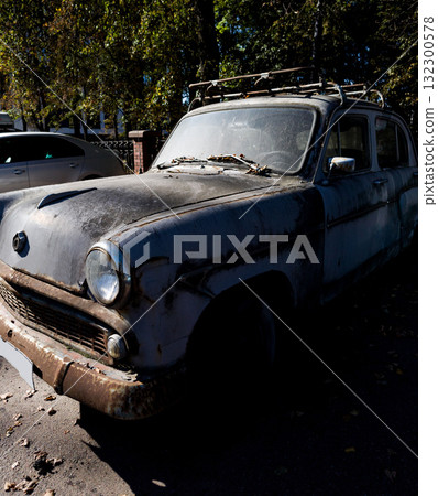 Old rusty Soviet car Old rusty Soviet car 132300578