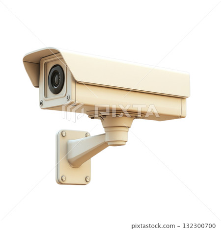 Security camera mounted on wall for surveillance in urban environment Security camera mounted on wall for surveillance in urban environment 132300700