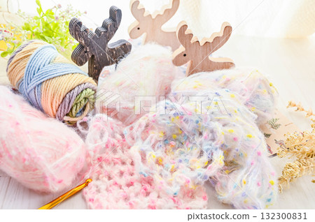 Fluffy mohair motif 132300831