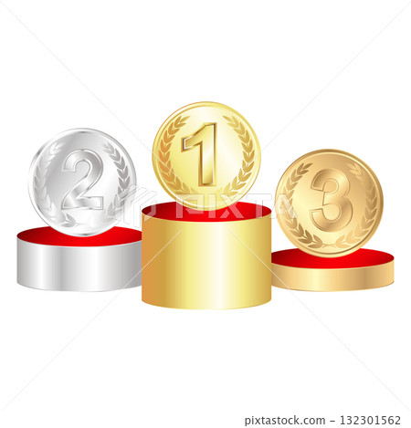 First, second and third place prizes on the design podiums First, second and third place prizes on the design podiums 132301562