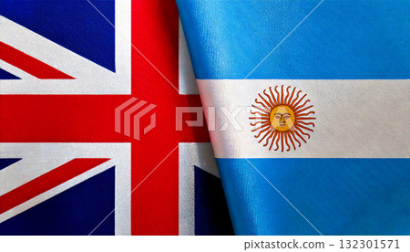 英國、阿根廷國旗 132301571