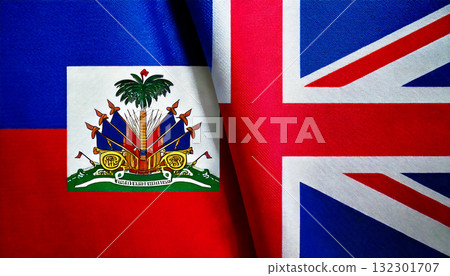英國國旗和海地國旗 132301707