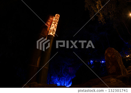 Illumination of Akame 48 Waterfalls in Nabari City, Mie Prefecture Illumination of Akame 48 Waterfalls in Nabari City, Mie Prefecture 132301741