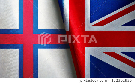 英國國旗和法羅群島國旗 132301936