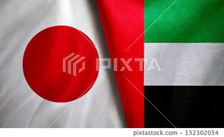 日本國旗與阿拉伯聯合大公國國旗 132302054