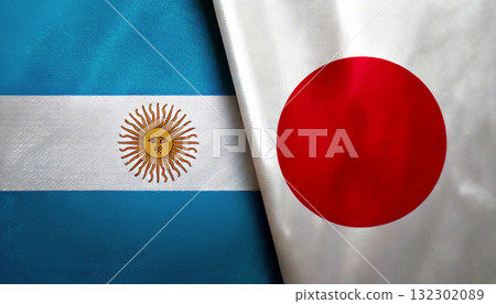 日本國旗與阿根廷國旗 日本國旗與阿根廷國旗 132302089