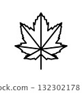 logo  Maple Leaf Icons in Green and Black Variations 132302178