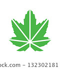 logo  Maple Leaf Icons in Green and Black Variations 132302181
