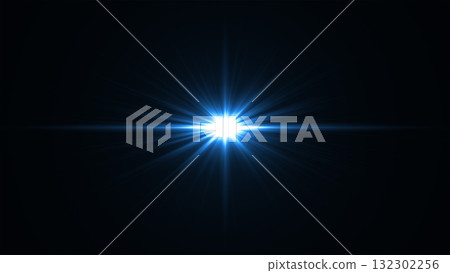 Blue sparkling light effect, lens flare Blue sparkling light effect, lens flare 132302256