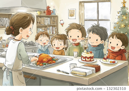 Miyu Series: Mom prepares Christmas food 132302310