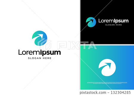 Creative letter s with flight launch symbol logo design template 132304285
