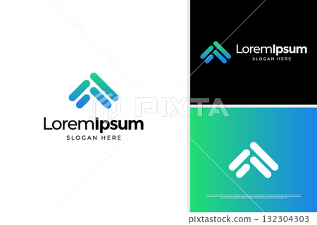 Minimalist real estate concept logo design template 132304303