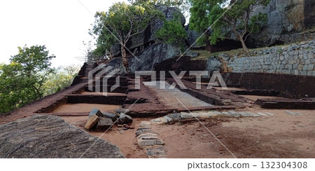 Sigiriya Rock, view of the palace ruins [Sri Lanka] 132304308